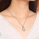 Moon Drop Pendant - Silver