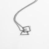 Geo Necklace & Pendant - Silver