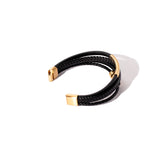 Captain Braided Leather Bracelet - Gold