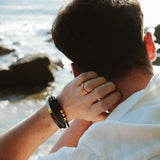 Captain Braided Leather Bracelet - Gold