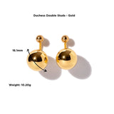 Duchess Double Studs - Gold