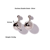 Duchess Double Studs - Silver