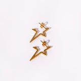 Punk Star Earrings - Gold