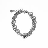 Charmed Heart Bracelet - Silver