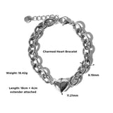 Charmed Heart Bracelet - Silver
